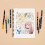 Dual Brush Pens are water-based, blendable markers