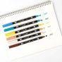 Dual Brush Pens have two tips, brush and fine