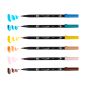 Dual Brush Pens have two tips, brush and fine