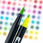 Tombow Dual Brush Pen Tips Close Up