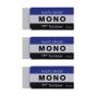 3pk Mono Tombow Medium Eraser White