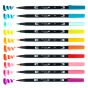 Tombow Dual Brush Pen Set Of 10 - Tropical Colors