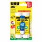 UHU Clear Glue Stick 2-Pack (1.41oz) + Bonus Magic Blue (.28oz)