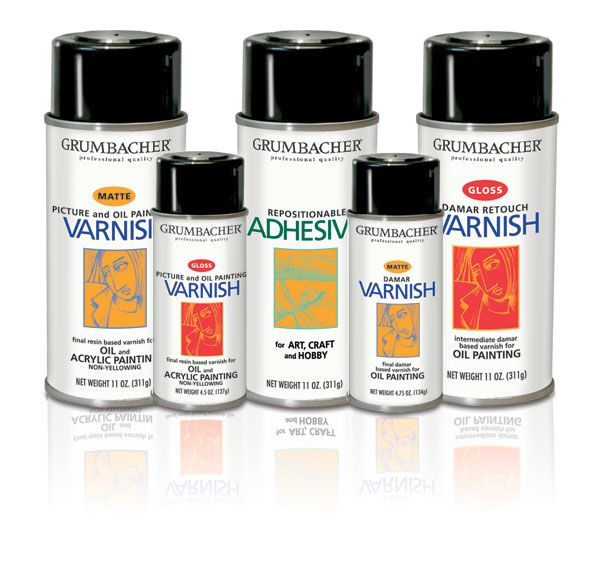 Grumbacher Picture Spray Gloss Varnish 11oz, Oil & Acrylic Painting