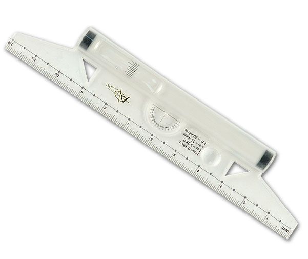 A ruler, compass, protractor and T-square all in one.