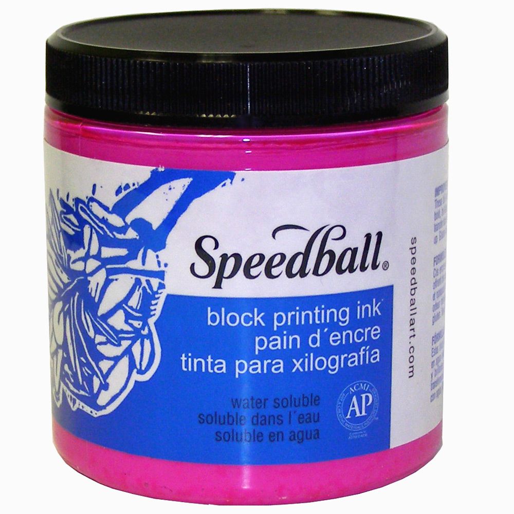 Speedball Water-Soluble Block Printing Ink, Red, 8oz - The Art  Store/Commercial Art Supply