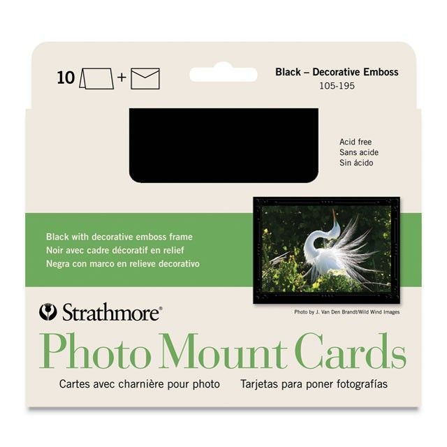 Photo Mount Cards 10 Pack - Black