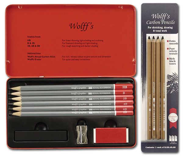 Wolff's Carbon Graphite Sketching Pencil Value Pack