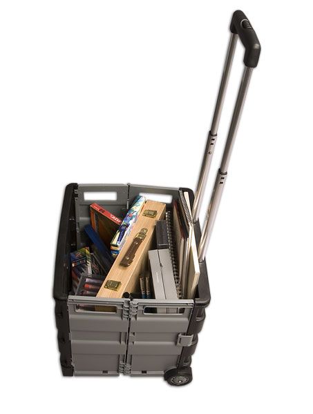 Austin Supply Roller Crate 2 16x16.5x14.5" - Black and Silver