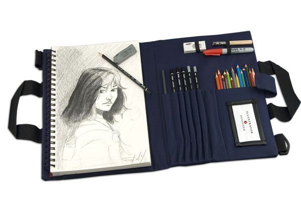 Compact and Portable Sketch Folio 1 Drawing Kit with Art Supplies 