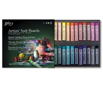 Mungyo Gallery Artists' Soft Pastel Squares Box Set of 12 Charcoal Black 