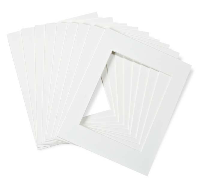 Crescent Select PreCut Mat White Glove 4 Ply 10Pack 18x24" (Opening 12.5 x 18.5")