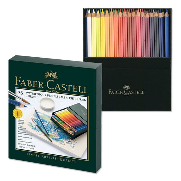 Faber Castell Albrecht Durer Watercolor Pencil Studio Wood Case, Set of 48  Colors & Accessories - Live in Colors