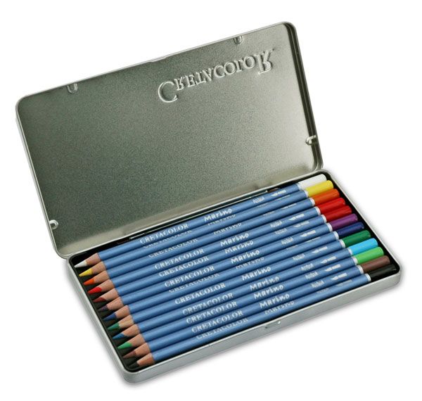 Cretacolor Marino Lightfast Watercolor Pencils Set of 12 - Assorted Colors