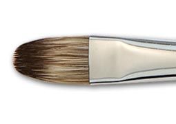 Vermeer Classic Mongoose Watercolor Short Handle Hair Brush Filbert- Watercolor Brush 24