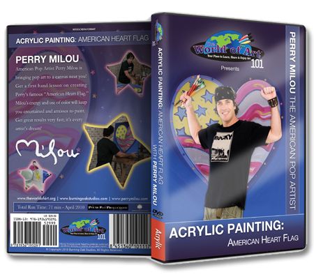 Perry Milou - Video Art Lessons "Acrylic Painting: American Heart Flag" DVD