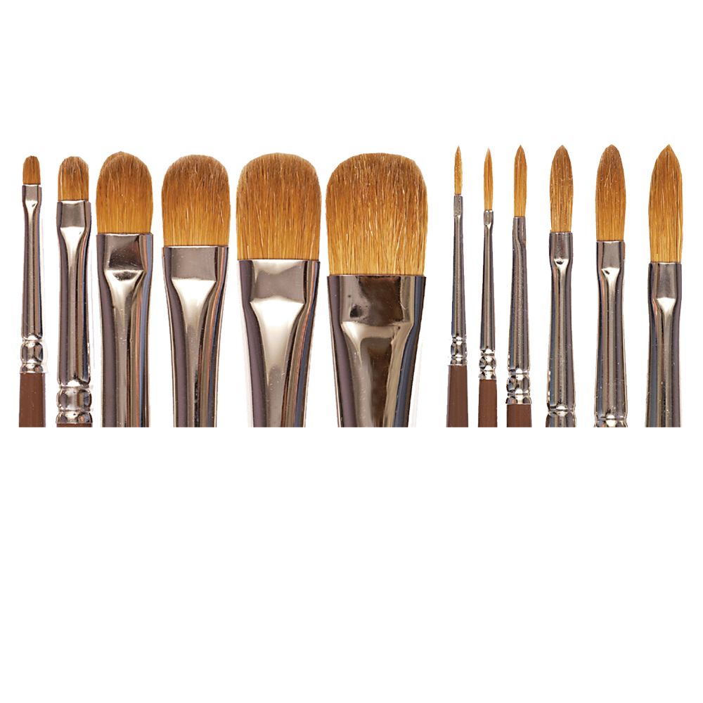 Raphaël Red Sable Oil Color Brushes Pro Series Filbert Set Jerry's