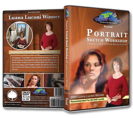 Luana Luconi Winner - Video Art Lessons "Portrait Sketch Workshop in Pastels"  DVD