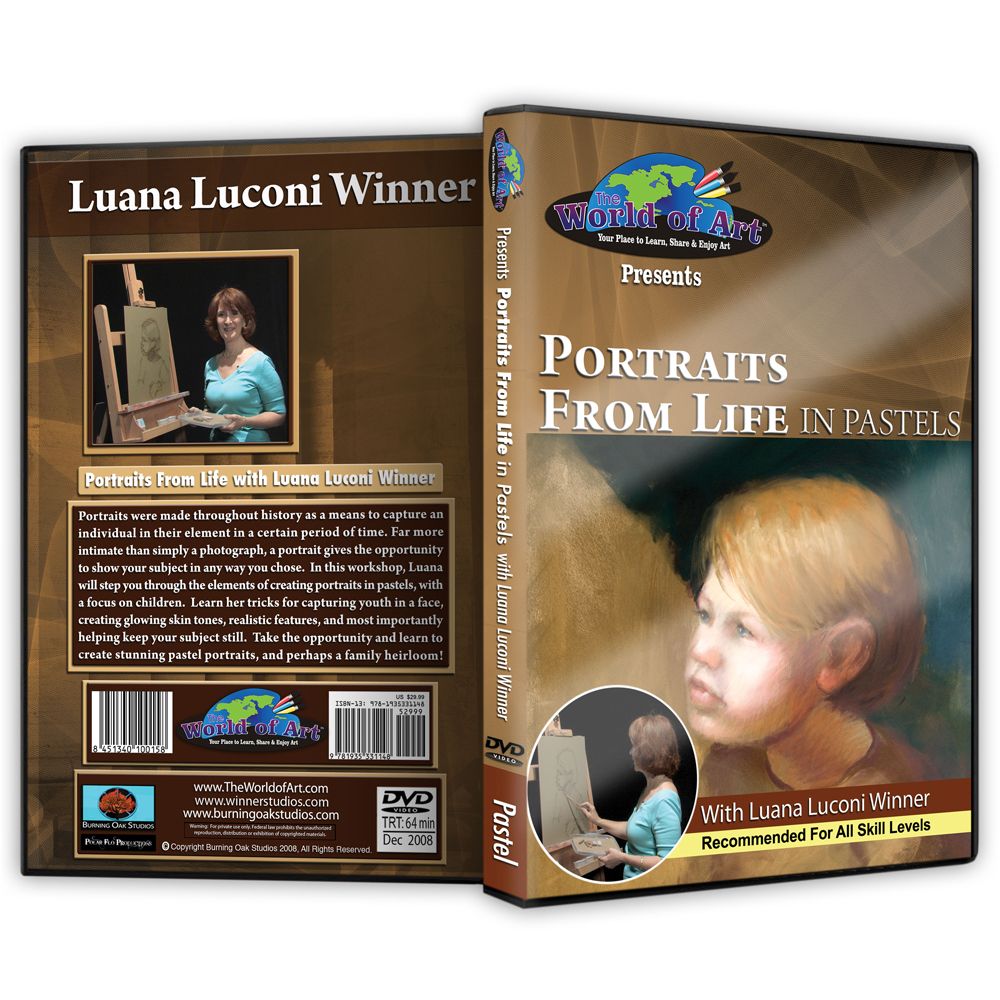 Luana Luconi Winner - Video Art Lessons "Portraits From Life in Pastels"  DVD