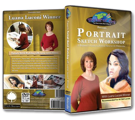 Luana Luconi Winner - Video Art Lessons "Portrait Sketch Workshop in Watercolors"  DVD