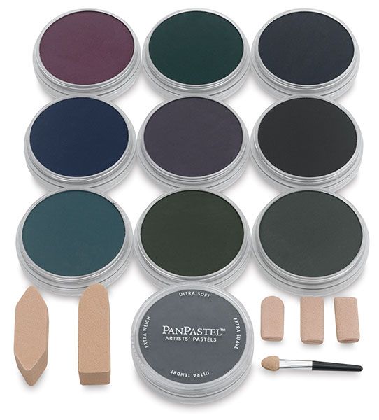 PanPastel Soft Pastels Set of 10 - Extra Dark Cool Shades
