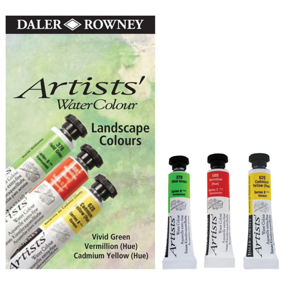 Daler-Rowney Artists' Water Colour Landscape Colors Set of 3