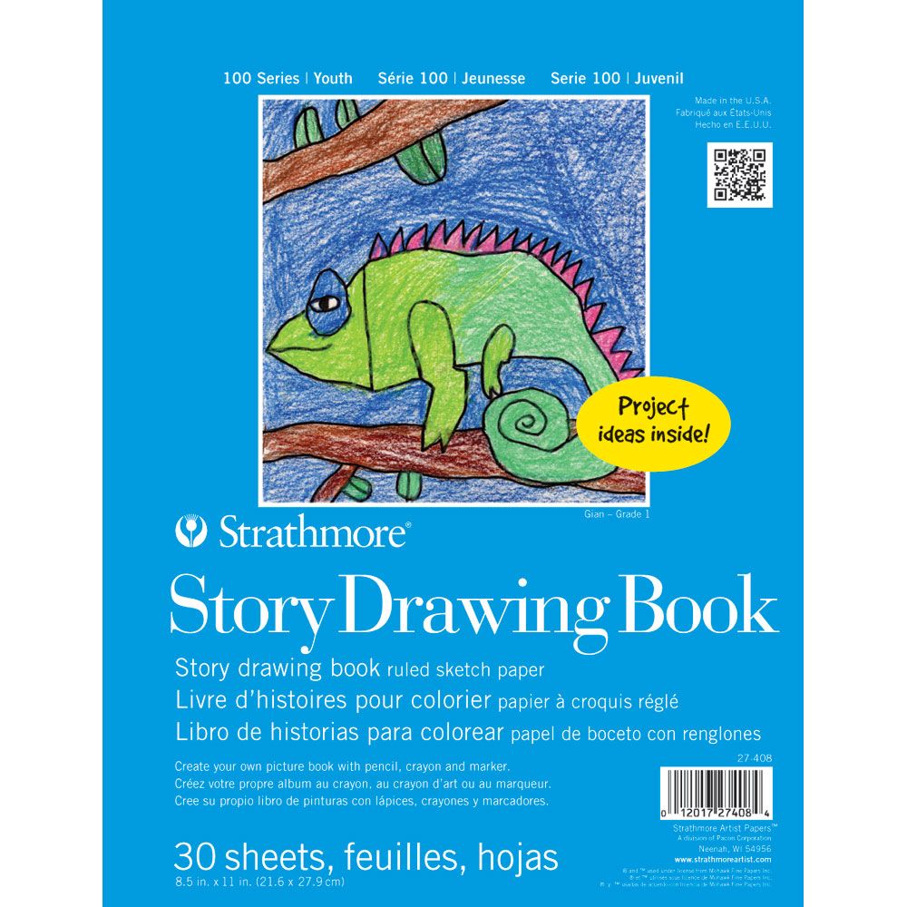 Strathmore 100 Series Kids' Art Paper Story Drawing Book (30 Sheets) 8.5x11"
