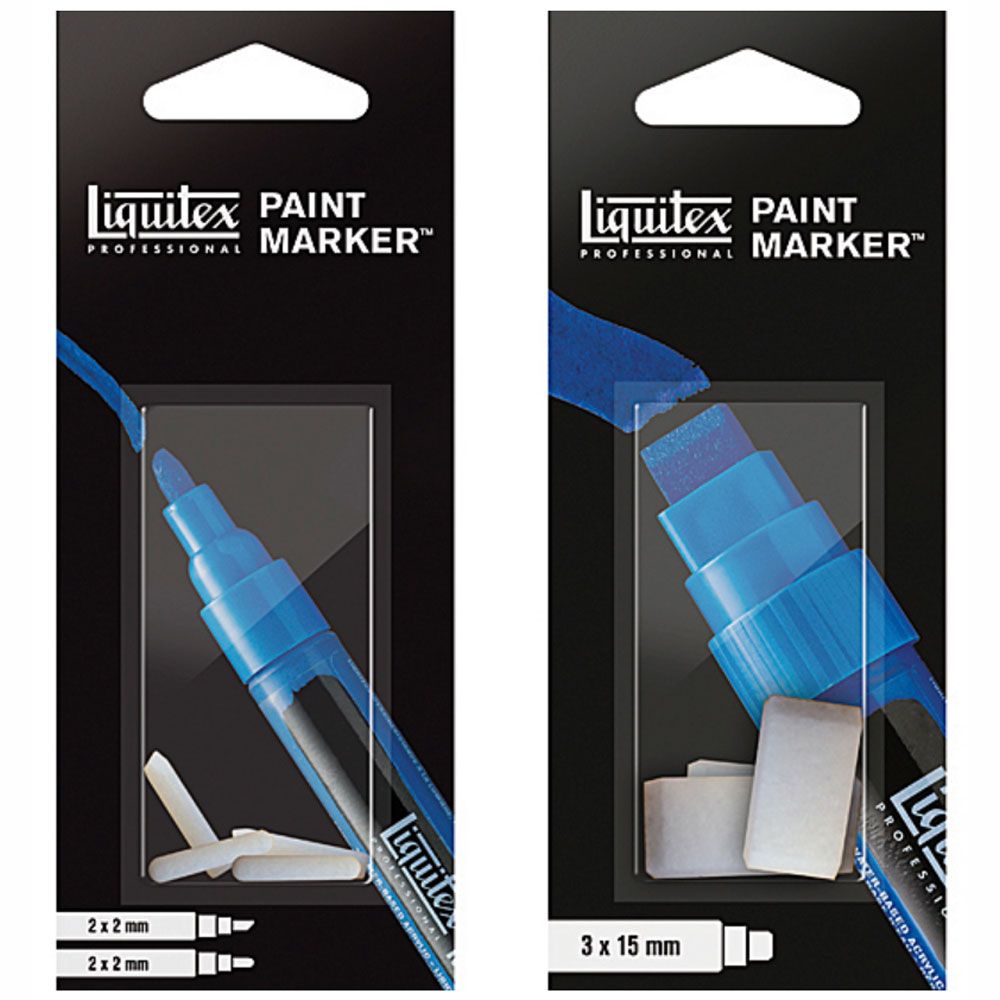 Liquitex Professional Paint Markers Pack of 4 Nibs (2 Chisel, 2 Round