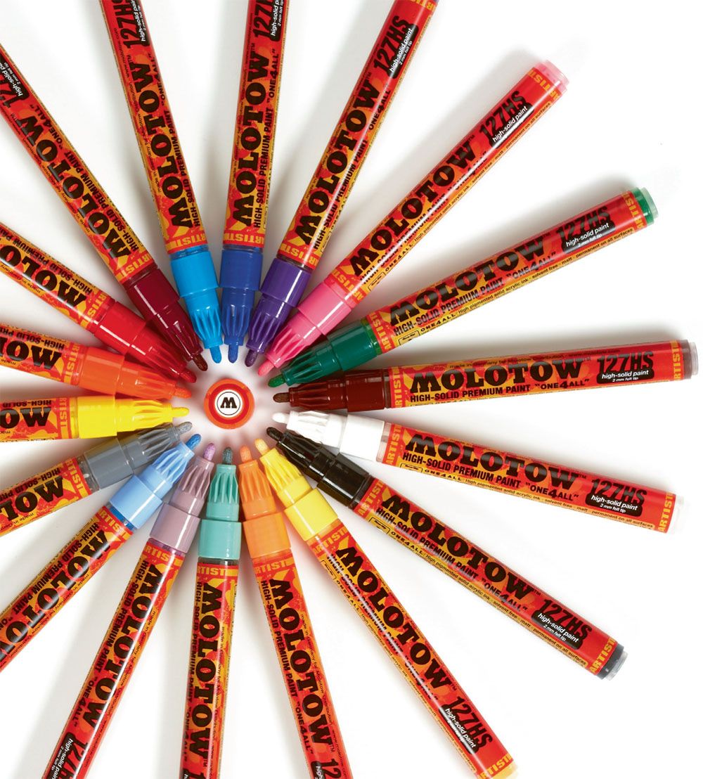 Molotow One4All Acrylic Twin Markers - Main Kit 1, Set of 12