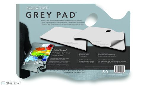 New Wave Grey Ergonomical Pad Disposable Paper Palette