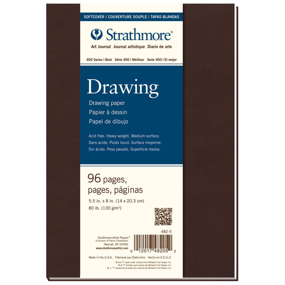 Strathmore 483-7 Softcover Watercolor Art Journal, 7.75 x 9.75, White, 24  Sheets