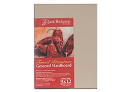 Jack Richeson Hardboard 1/8" Toned Gessoboard Canvas Panels 12x12" - Umber