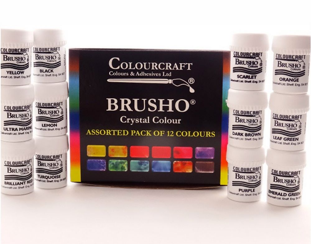 Brusho Crystal Colours Set of 12