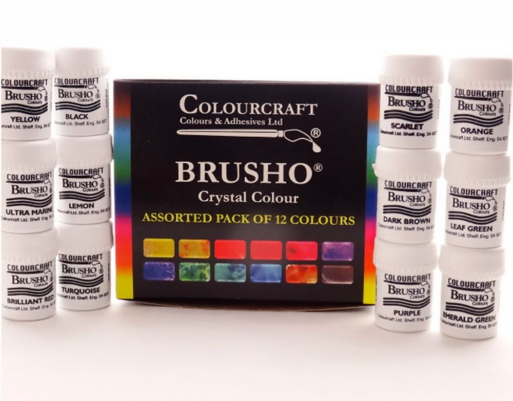 Basic brusho techniques - how to use colourcraft brusho crystals 