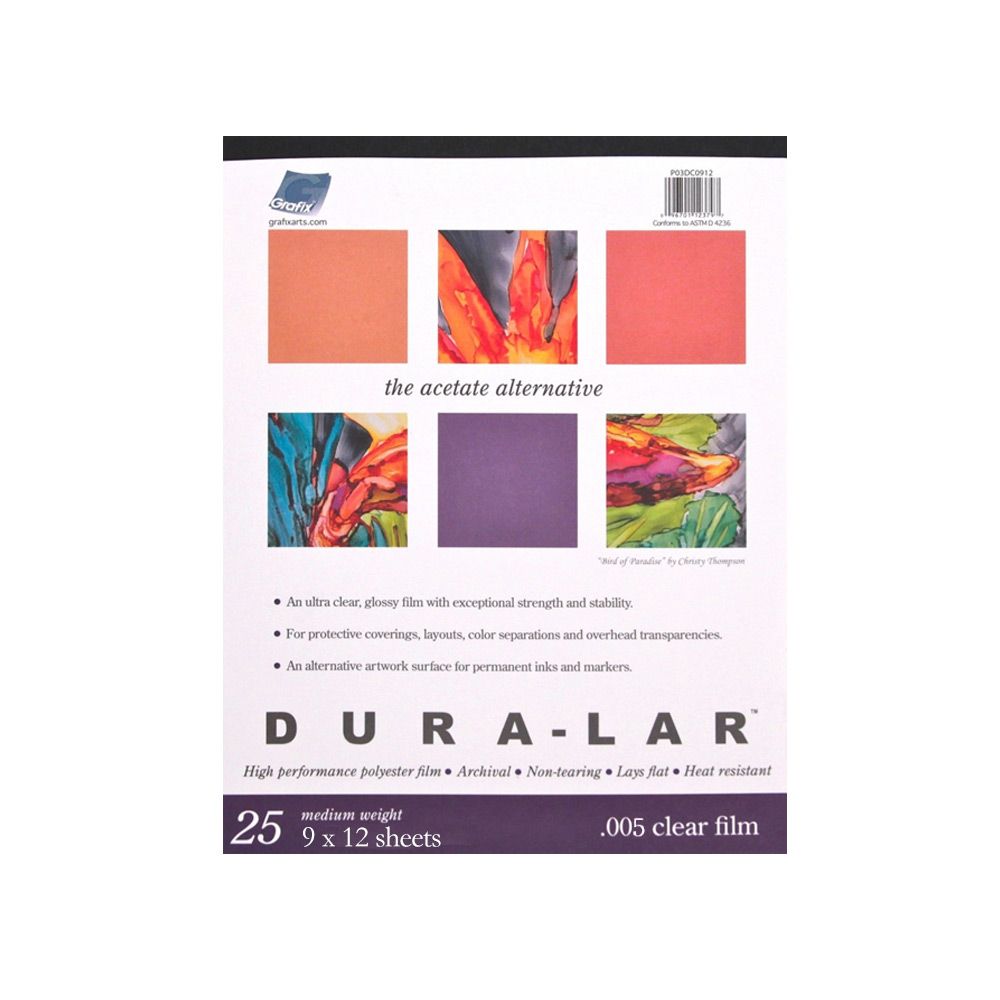 Grafix Dura-Lar Film Clear Overlay 3 mil 20" x 50 ft Roll 