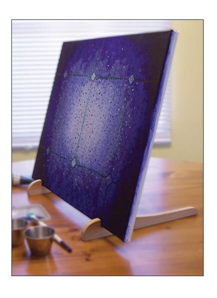 Overby pocket easel holds canvas up to 30" high