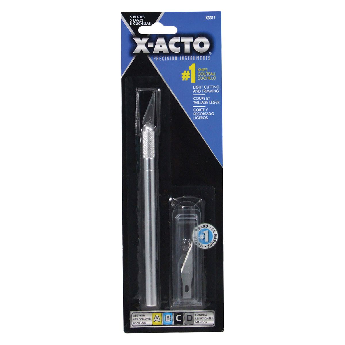 X-Acto #1 Knife with 5 Blades - Aluminum