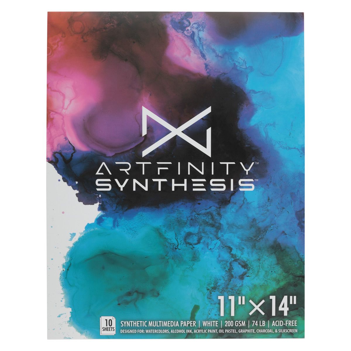 Artfinity Synthesis Multimedia Watercolor Paper Pad, 11x14", 10 Sheets