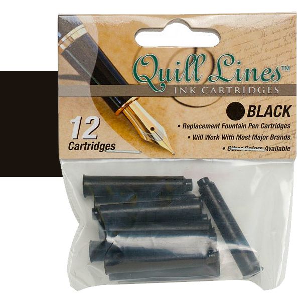 Quill Lines Replacement Cartridge 12-Pack - Black