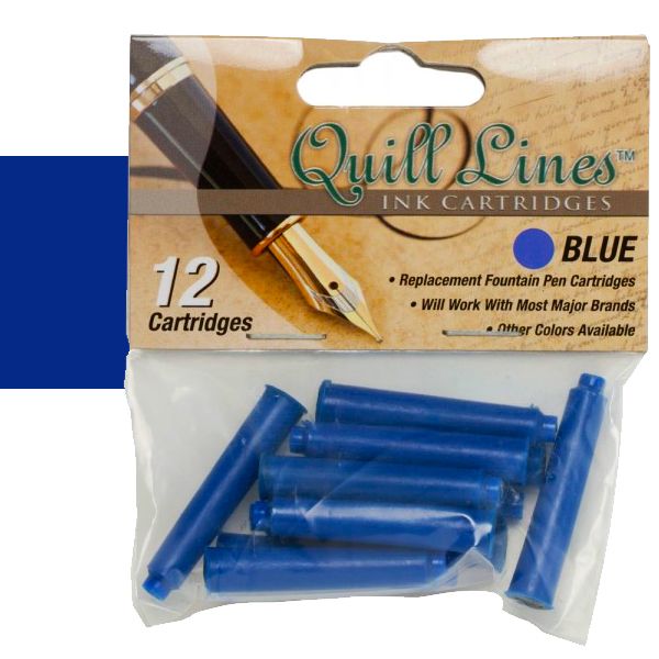 Quill Lines Replacement Cartridge 12Pack Blue Jerry's Artarama