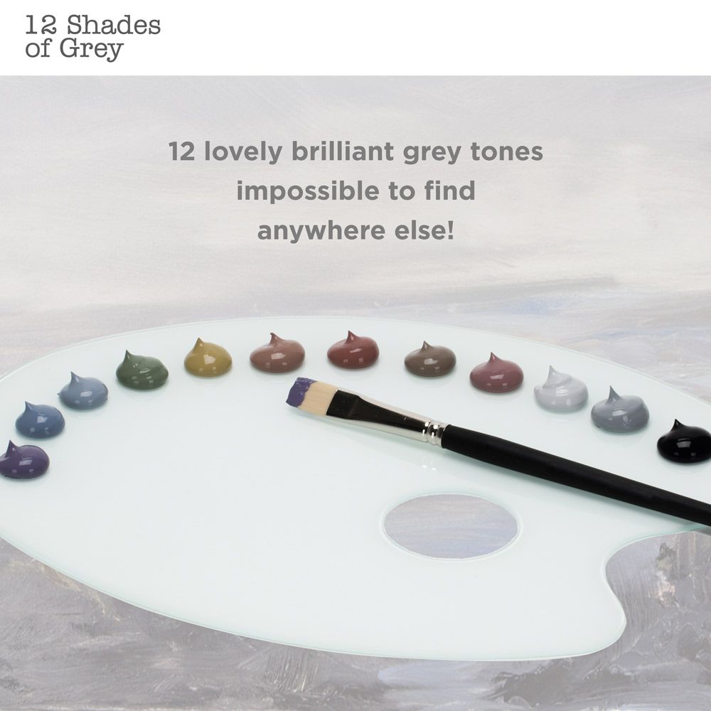 12 different shades of grey in a set of 12 or individually