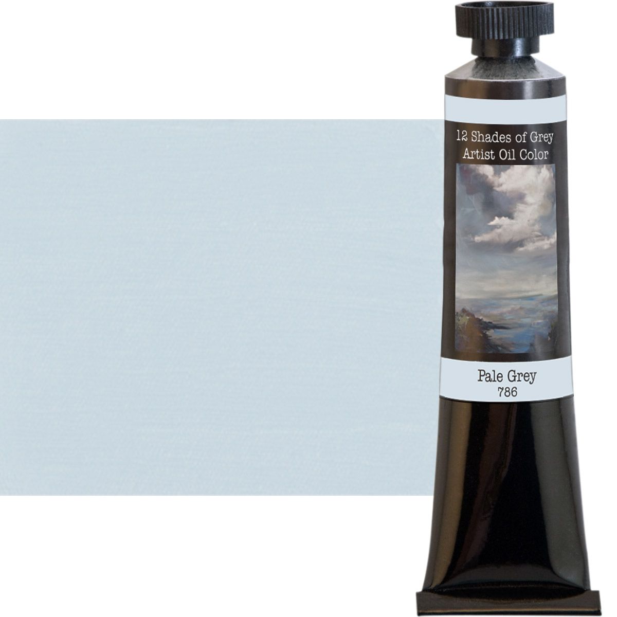 12 Shades Of Grey Oil Paint, Pale Grey 50ml Tube