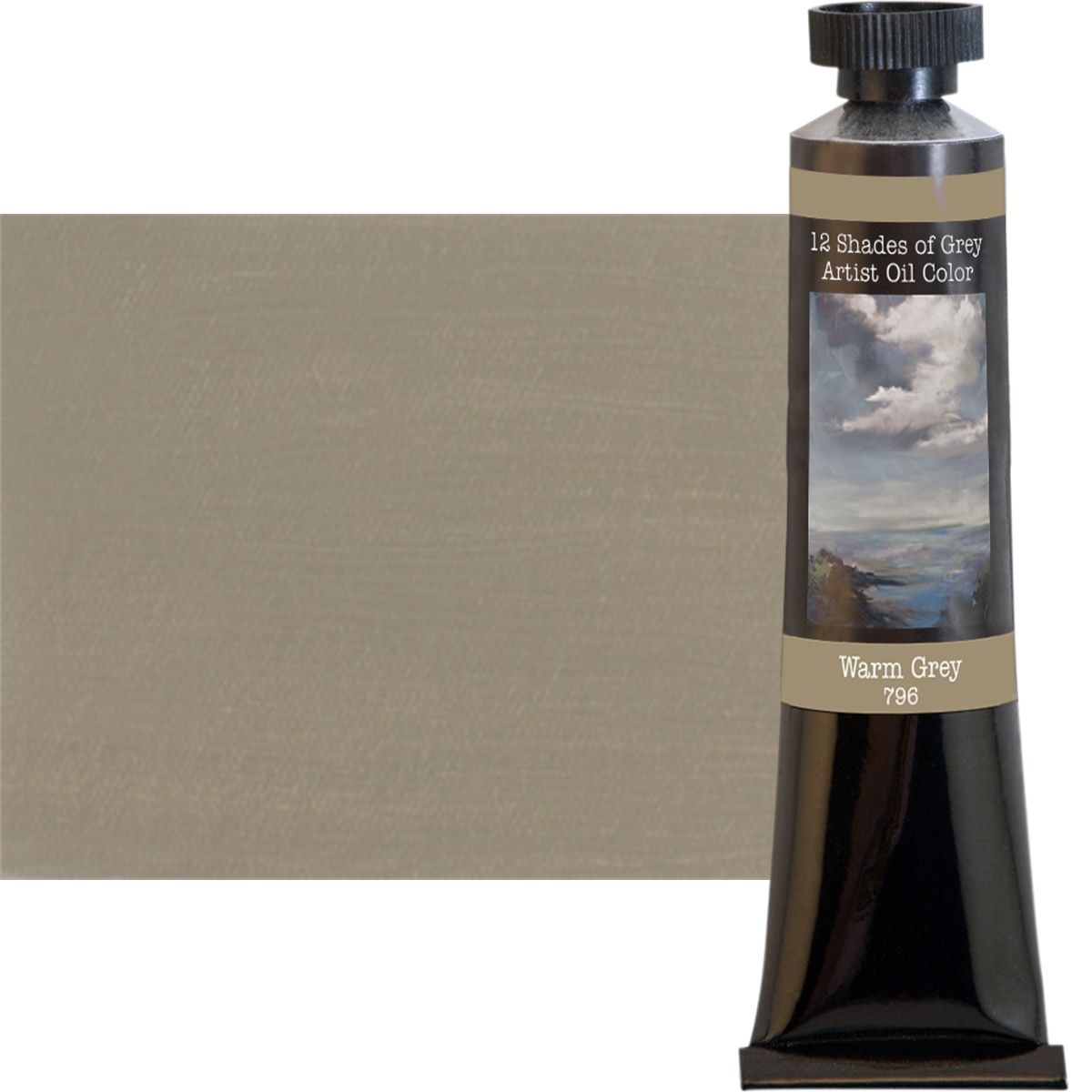 12 Shades Of Grey Oil Paint, Warm Grey 50ml Tube