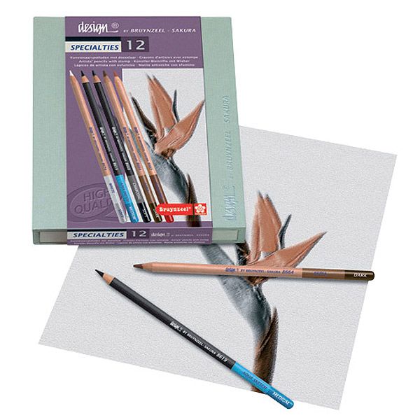 Bruynzeel Design Specialties Drawing Pencil Box Set of 12 Jerry's