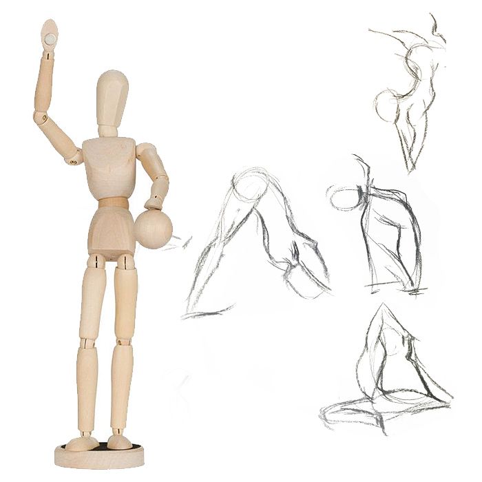 Artists Manikin Handdrawn By An Artist Stock Illustration - Download Image  Now - Drawing - Activity, Mannequin, Drawing - Art Product - iStock