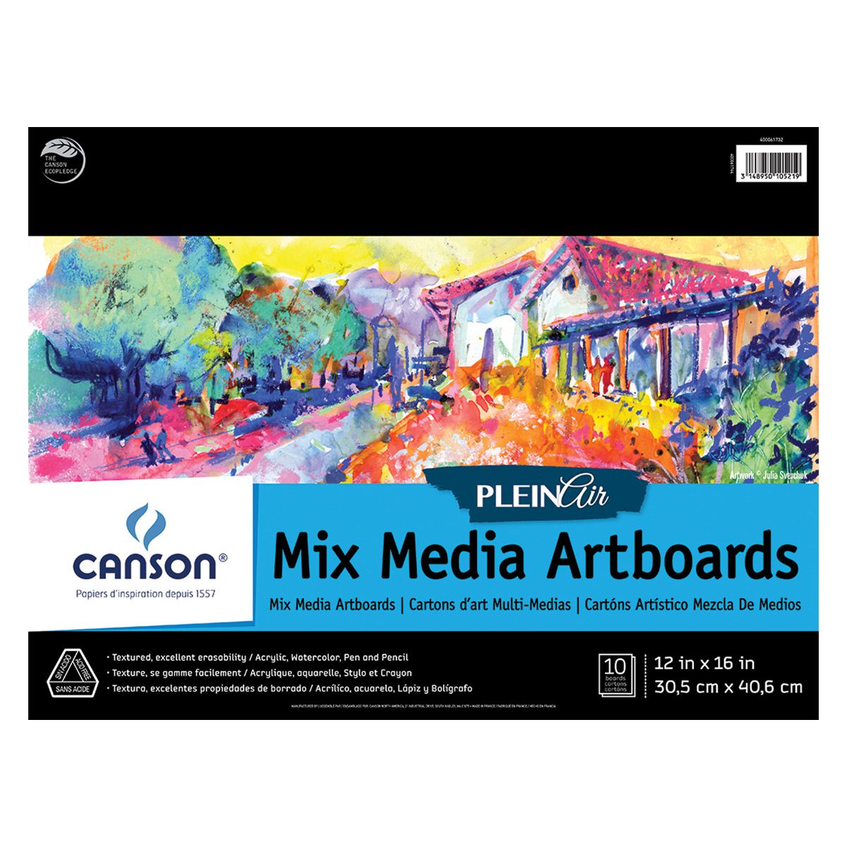 Canson Plein Air Mixed Media Pad 12x16"
