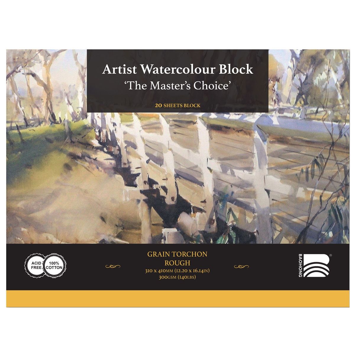 Watercolor Block 140lb Rough Press (20-Sheets)