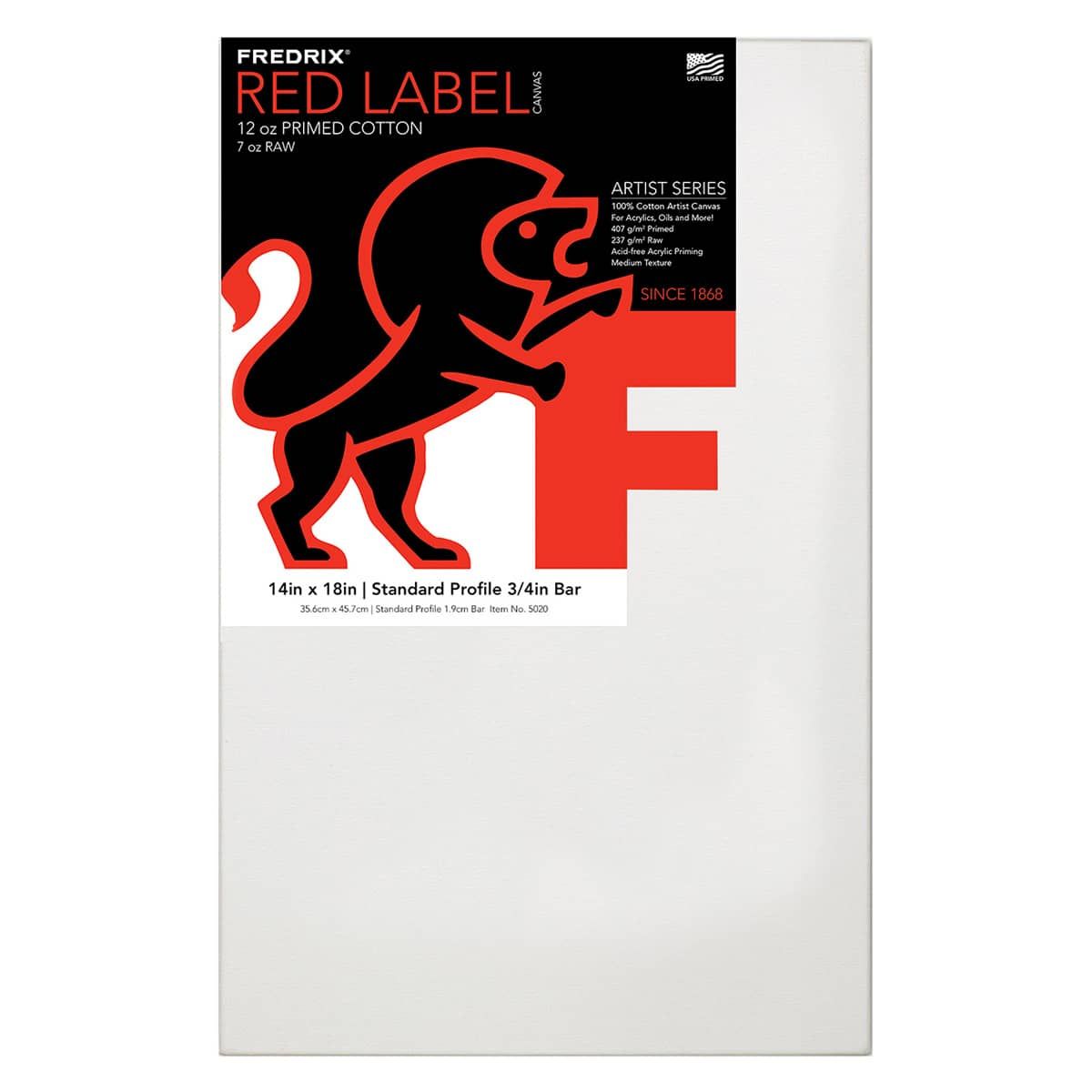 Fredrix Red Label Medium Texture Duck 3/4" Profile - 14"x18" (Single)
