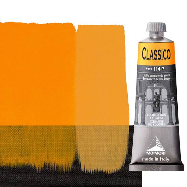 Maimeri Classico Oil Color 60 ml Tube - Permanent Yellow Deep