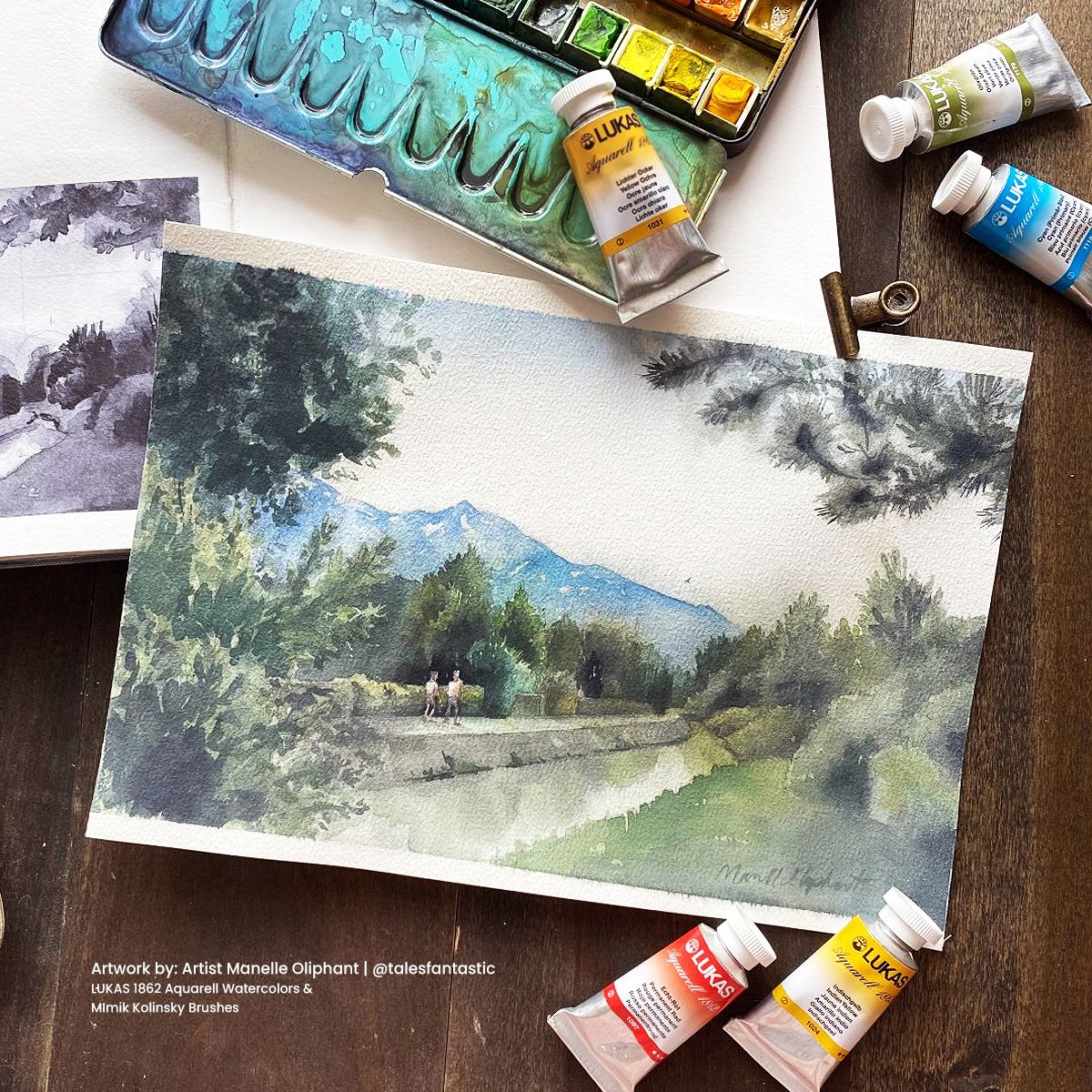 Plein air watercolor painting by @carstenwieland